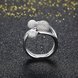 Wholesale Classic Real 925 Sterling Silver Surround Design Ball Adjustable Rings for Women Party Jewelry Gift Ideas for Mom TGSLR117 2 small