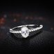 Wholesale Lose money promotion hot sell shiny zircon 925 sterling silver finger wedding rings for women jewelry wholesale gift TGSLR123 4 small