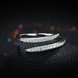 Wholesale Trendy Real 925 Sterling Silver White CZ Ring Irregular New Fashion Ring Party Jewelry For Women Luxury Gift TGSLR133 4 small
