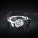 Wholesale 925 Sterling Silver Ring For Women Wedding Anniversary Fine Jewelry Retro Silver Rose Ring Engagement Ring TGSLR137 4 small