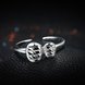 Wholesale Trendy Real 925 Sterling Silver leaf Ring New Fashion Ring Party Jewelry For Women Gift TGSLR138 4 small