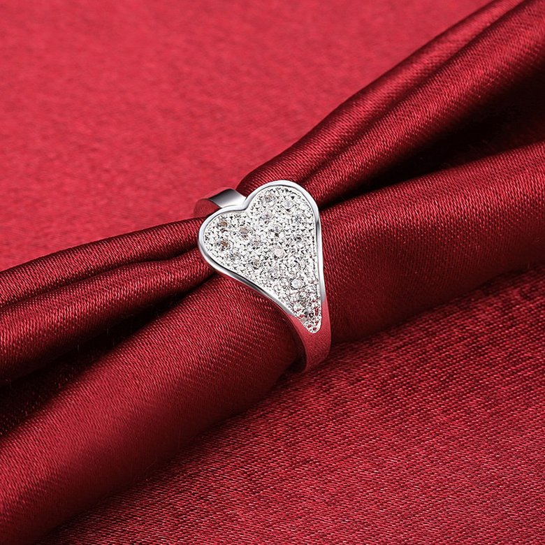 Wholesale Hot selling Mother's Day Gift Fashion Love Heart zircon Rings For Women Wedding Fine Jewelry TGSPR516 2