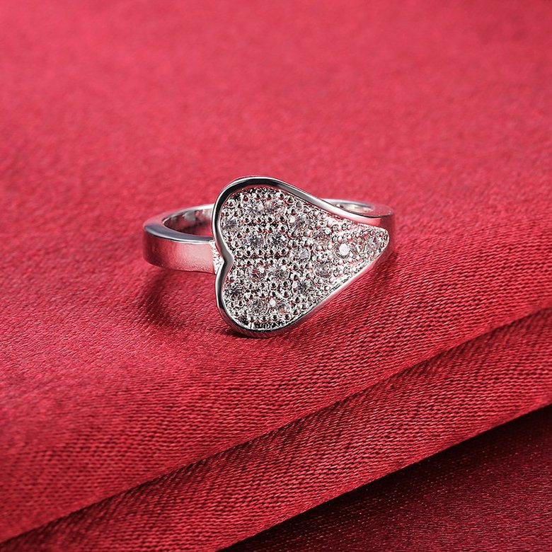 Wholesale Hot selling Mother's Day Gift Fashion Love Heart zircon Rings For Women Wedding Fine Jewelry TGSPR516 3