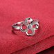 Wholesale Hot selling Ladies Ring four leaf Flower Crystal zircon Ring For Women Fashion Glamour Engagement Ring Jewelry Accessories TGSPR522 3 small