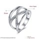 Wholesale Fashion wholesale jewelry Silver rings for women X shape wedding party band eternity ring jewelry christmas gifts TGSPR543 0 small