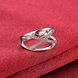 Wholesale Fashion wholesale jewelry Silver rings for women X shape wedding party band eternity ring jewelry christmas gifts TGSPR543 3 small