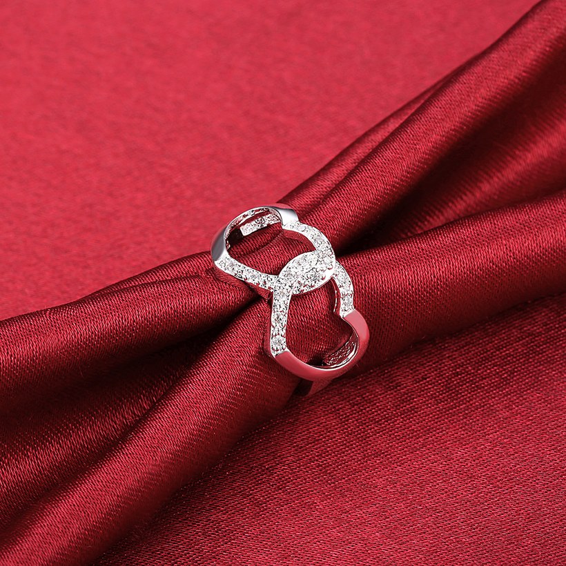 Wholesale Hot selling  rings from China Trendy Unique Female Finger Ring Endless Love Symbol Promise Fashion For Women jewelry TGSPR558 2