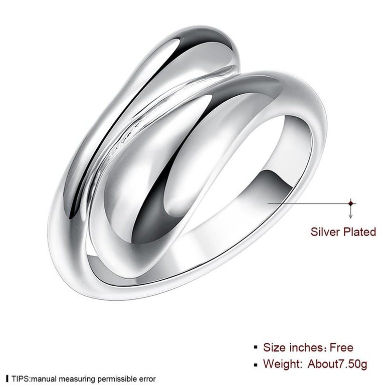Wholesale Fashion Classic Silver Plated Water Drop Ring for Unisex  fashion wholesale jewelry SPR560 2