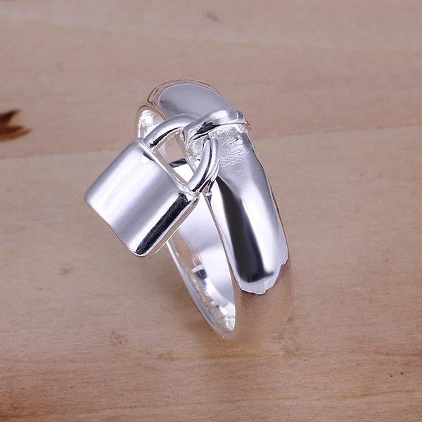 Wholesale Romantic Silver Plated Lock Ring for Women  fashion wholesale jewelry SPR561 0