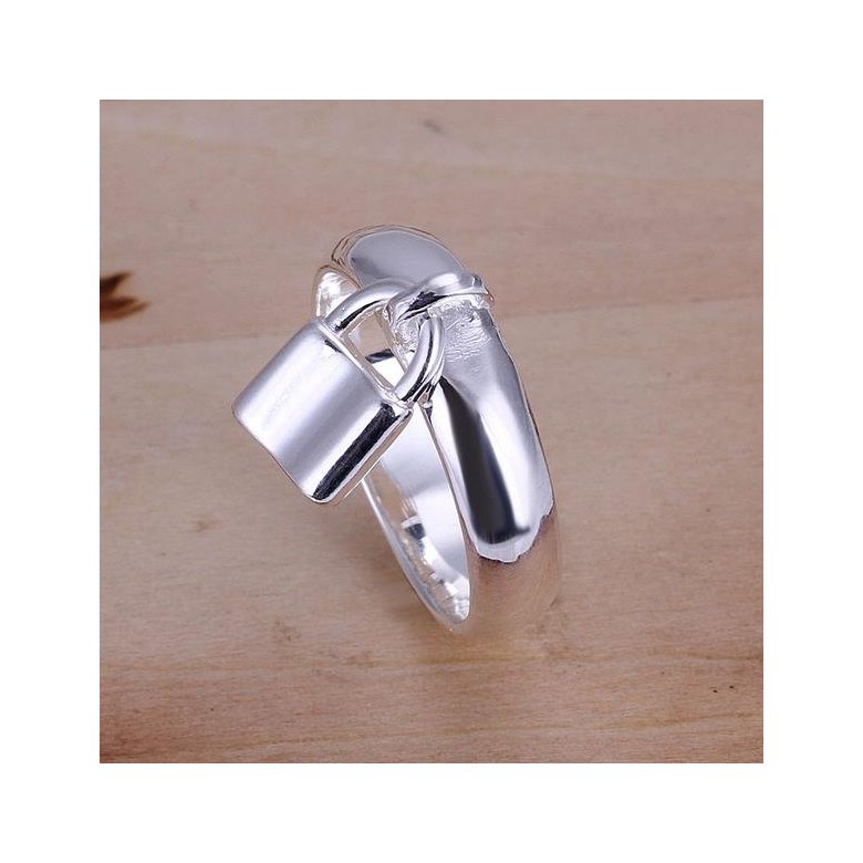 Wholesale Romantic Silver Plated Lock Ring for Women  fashion wholesale jewelry SPR561 0