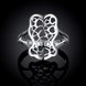 Wholesale Classic Silver Plated Geometric Heart Shaped hollow Ring for Women SPR562 2 small