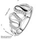 Wholesale Luxury classic Silver Plated Hot Sell Creative Zircon Ring for Women SPR563 1 small