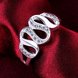 Wholesale Luxury classic Silver Plated Hot Sell Creative Zircon Ring for Women SPR563 2 small