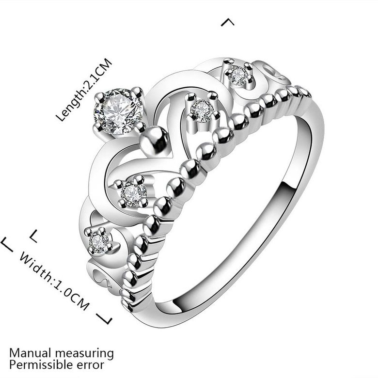 Wholesale Fashion Luxury  Zircon Crown Ring for Women Bride Engagement Wedding Ring SPR564 2