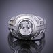 Wholesale Fashion Luxury  Silver Plated Round ablaze Zircon Ring for Women SPR565 3 small