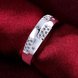 Wholesale New Creative Silver Plated Round Cubic Zirconia Ring for Women Bride Engagement Wedding Ring SPR566 1 small