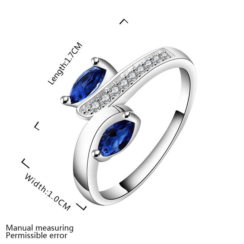 Wholesale New Fashion Women Ring Finger Jewelry Silver Plated Oval Cubic Zirconia Ring for Women SPR567 1
