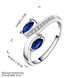Wholesale New Fashion Women Ring Finger Jewelry Silver Plated Oval Cubic Zirconia Ring for Women SPR567 1 small