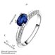 Wholesale New Fashion Women Ring Finger Jewelry Silver Plated Oval Cubic Zirconia  for Women SPR568 0 small