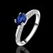 Wholesale New Fashion Women Ring Finger Jewelry Silver Plated Oval Cubic Zirconia  for Women SPR568 2 small