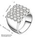 Wholesale New Creative Fashion Luxury Silver Plated Geometric  ablaze Zircon Ring for Women Engagement Wedding Ring SPR572 0 small
