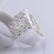 Wholesale New Creative Fashion Luxury Silver Plated Geometric  ablaze Zircon Ring for Women Engagement Wedding Ring SPR572 3 small