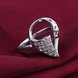 Wholesale New Creative Fashion Luxury Silver Plated Geometric ablaze Zircon Ring for Unisex Engagement Wedding Ring SPR573 0 small