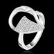 Wholesale New Creative Fashion Luxury Silver Plated Geometric ablaze Zircon Ring for Unisex Engagement Wedding Ring SPR573 1 small