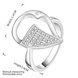 Wholesale New Creative Fashion Luxury Silver Plated Geometric ablaze Zircon Ring for Unisex Engagement Wedding Ring SPR573 2 small