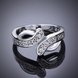 Wholesale New Creative Trendy Silver Plated Hot Sell Zircon Ring for Women SPR575 2 small