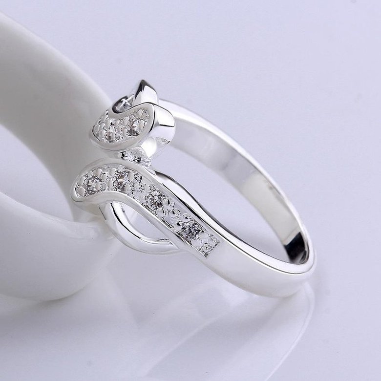 Wholesale New Creative Trendy Silver Plated Hot Sell Zircon Ring for Women SPR575 3