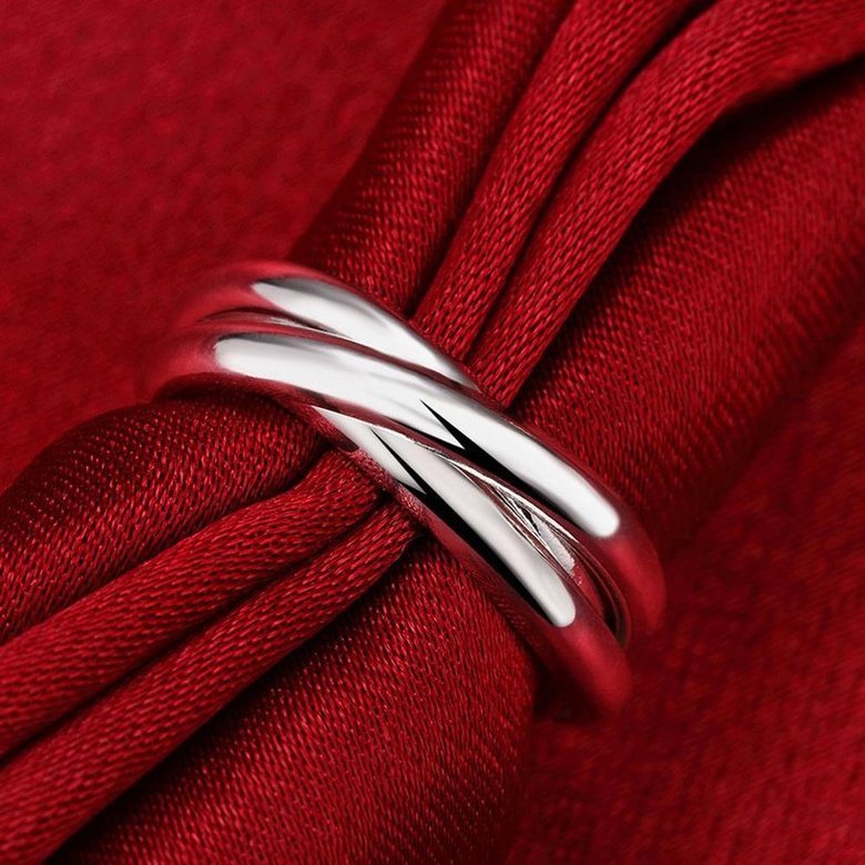 Wholesale Classic Exquisite Design  Silver Plated Copper Round Ring for Unisex SPR579 0