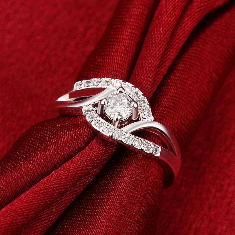 Wholesale New Fashion Women Ring Finger Jewelry Romantic hot sell  Zircon Ring SPR580 4