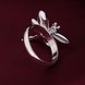Wholesale New Creative Classic Silver Plated Exquisite Design dragonfly Ring for Women SPR583 2 small