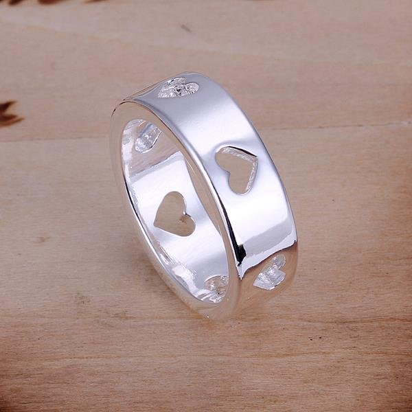 Wholesale Romantic Fashion finger jewelry Heart Shaped Ring for Women SPR585 0
