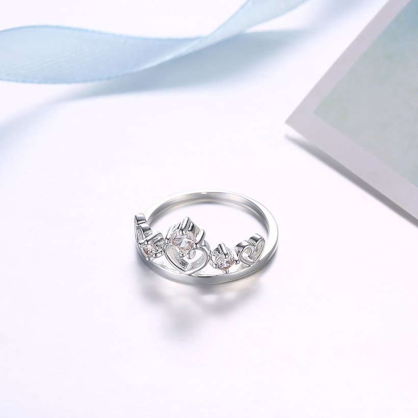 Wholesale Fashion Luxury Zircon Crown Ring for Women Bride Engagement Wedding jewery SPR588 2