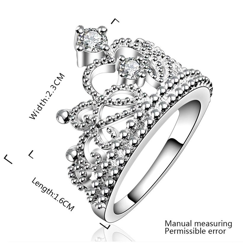 Wholesale Fashion Luxury Zircon Crown Ring for Women Bride Engagement Wedding jewelry SPR590 0