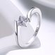 Wholesale Fashion Elegant Design Silver Plated ablaze Zircon classic Ring for Women wedding jewelry SPR593 1 small