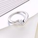 Wholesale Fashion Elegant Design Silver Plated ablaze Zircon classic Ring for Women wedding jewelry SPR593 2 small