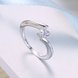 Wholesale Fashion Elegant Design Silver Plated ablaze Zircon classic Ring for Women wedding jewelry SPR593 3 small