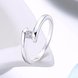 Wholesale Exquisite Fashion Design Silver Plated ablaze Zircon Ring for Women Wedding finger jewelry SPR596 1 small