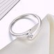 Wholesale Exquisite Fashion Design Silver Plated ablaze Zircon Ring for Women Wedding finger jewelry SPR596 2 small