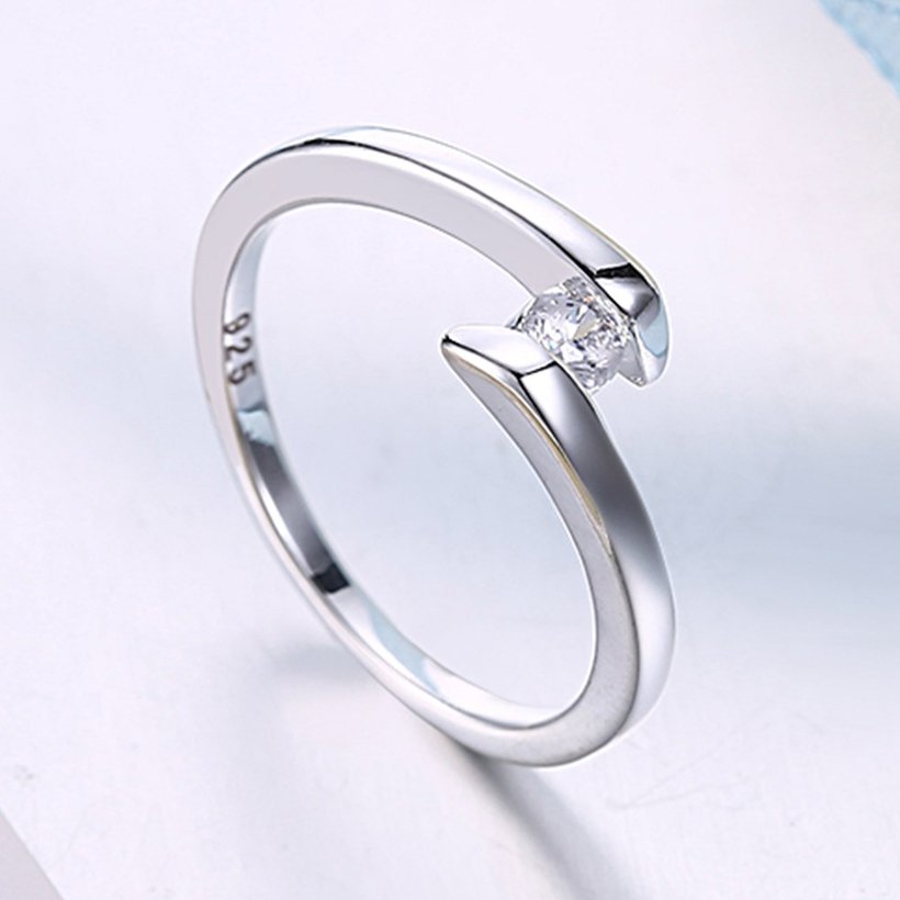 Wholesale Exquisite Fashion Design Silver Plated ablaze Zircon Ring for Women Wedding finger jewelry SPR596 3