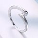 Wholesale Exquisite Fashion Design Silver Plated ablaze Zircon Ring for Women Wedding finger jewelry SPR596 3 small
