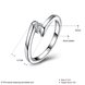 Wholesale Exquisite Fashion Design Silver Plated ablaze Zircon Ring for Women Wedding finger jewelry SPR596 4 small