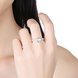 Wholesale Fashion Elegant Design Silver Plated ablaze Heart Shaped Zircon Ring for Women wedding jewelry SPR598 0 small