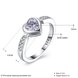 Wholesale Fashion Elegant Design Silver Plated ablaze Heart Shaped Zircon Ring for Women wedding jewelry SPR598 4 small