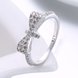 Wholesale Sweety Bowknot Rings With Sparkling Cubic Zircon Ring Exquisite Fashion Wedding & Engagement Rings wholesale SPR599 1 small