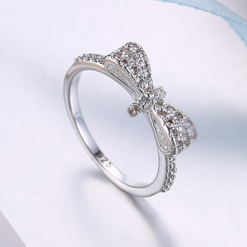 Wholesale Sweety Bowknot Rings With Sparkling Cubic Zircon Ring Exquisite Fashion Wedding & Engagement Rings wholesale SPR599 3