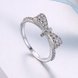 Wholesale Sweety Bowknot Rings With Sparkling Cubic Zircon Ring Exquisite Fashion Wedding & Engagement Rings wholesale SPR599 3 small